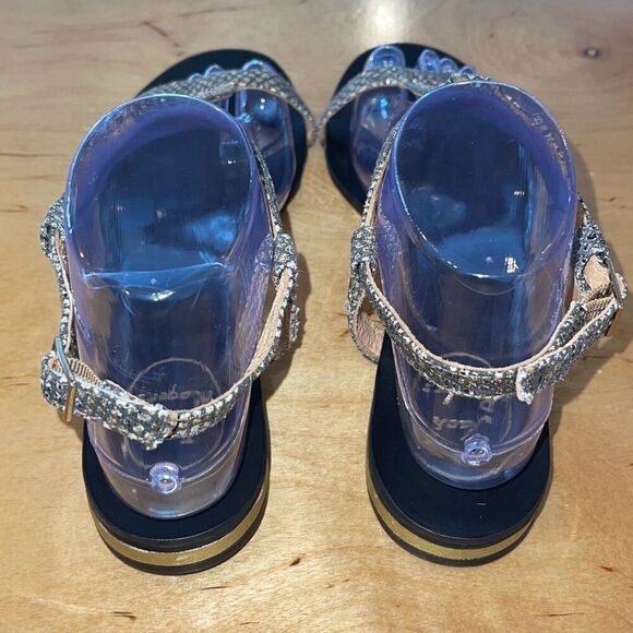 Jack Rogers Womens Cheney Metallic T Strap Sandals Gold Size 9 - Picture 7 of 11